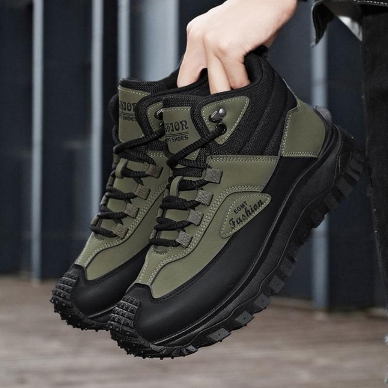 Fashion Men Safty Work Boots High Quality Comfortable Wear-resistant Protective Shoes Outdoor Non Slip Hiking Man Sneakers Ankle Boots