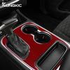 Real Soft Carbon Fiber For Dodge Durango 2018   Car Gear Shift Panel Transmission Console Cover Sticker Interior