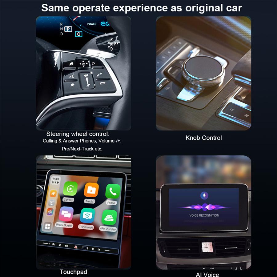 Car Wireless Android Auto TV Box For Netflix Youtube Multimedia Player 4+64G