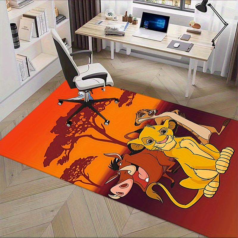 Office Rug Lion King, Safari theme 3D Printed Anti-Slip Rug-Machine Washable for Living Room