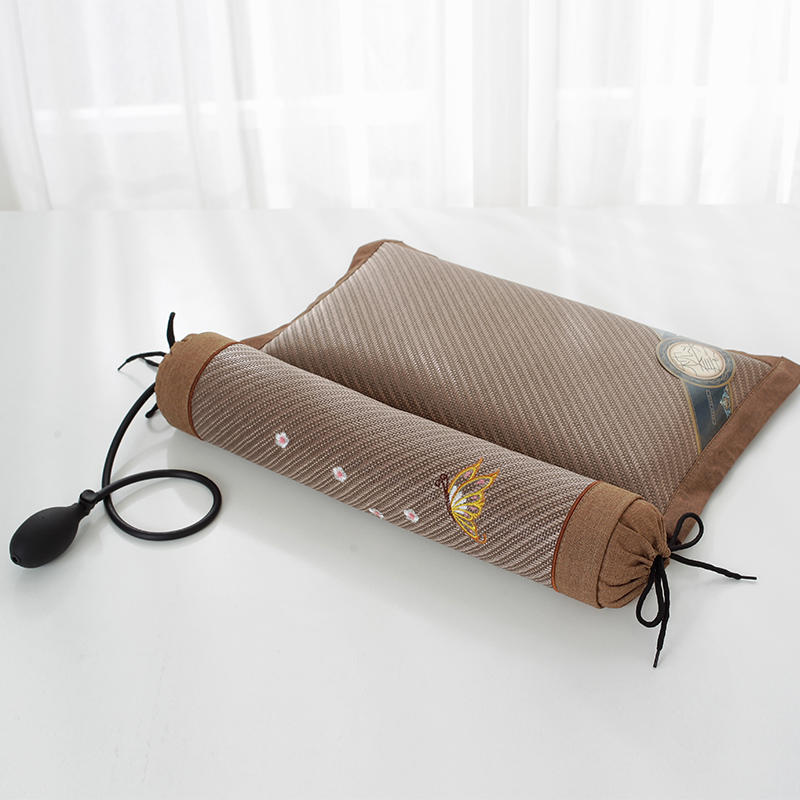 Argy Wormwood Pillow Cervical Support Improve Sleeping Single Cylindrical Pillow with Pillowcase for Sleep