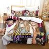 Set Biancheria da Letto Hannah Montana Stampata 3D per Camera da Letto Morbido Moderno Copriletto Confortevole Copripiumino per Bambini Coperta e Federa