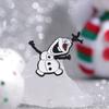 Entzückende Cartoon Schneemann Legierungsbrosche Charmantes Accessoire für ein lustiges Mode-Statement