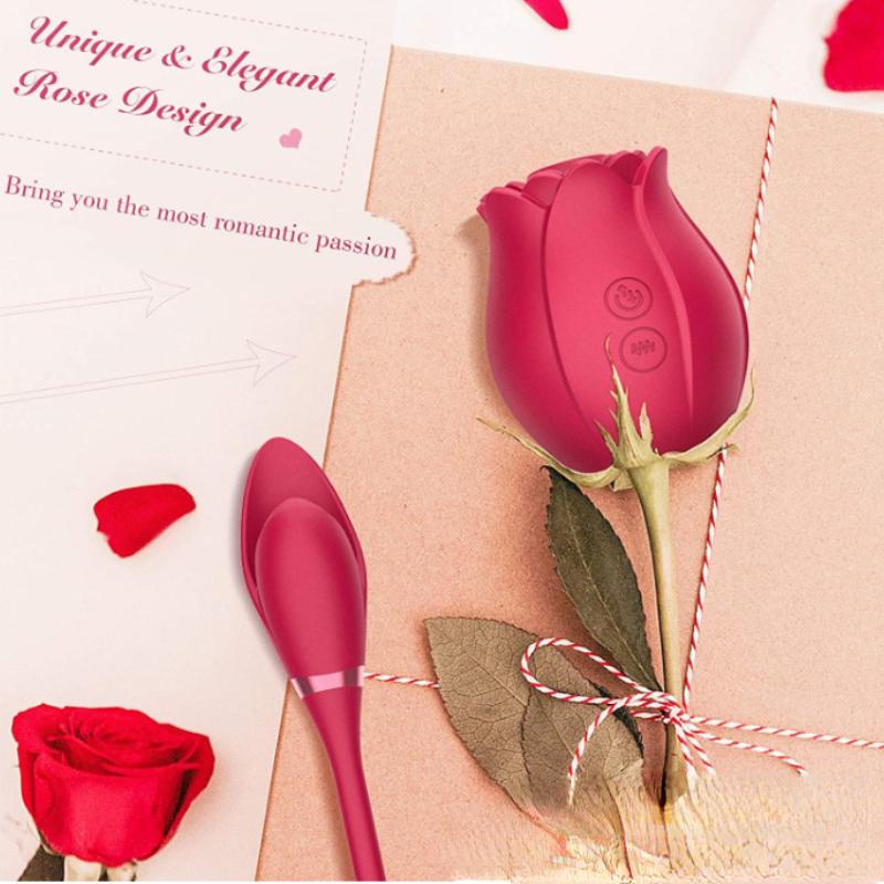 Rose Sucking Vibrator Licking Tongue Clit Sucker Nipple Blowjob Clitoris Stimulation Female Masturbation Sex Toys for Women