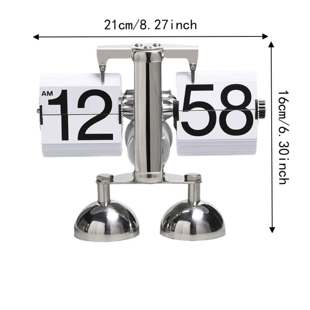 Portable Automatic Flip Clock Nordic Style Page Turning Clock Retro Desk Flipping Clock Desktop