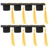 8Pcs Graduation Tassel Cap Cake Toppers Mini Grad Cap Picks Party Decorations Graduation Cupcake Toppers 2025 Cupcake Topper