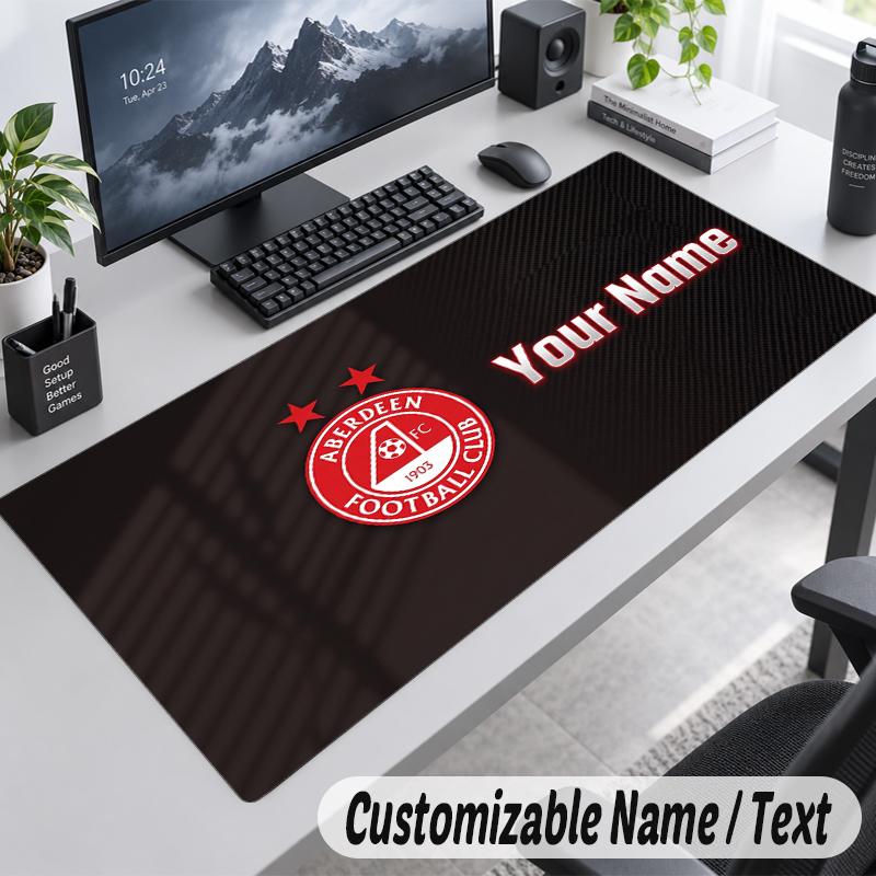 Custom Name Text Mouse Pad Aberdeen FC Personalized Desk Pad For Work And Gaming
