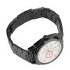 Men Quartz Watch Stainless Steel 30m Waterproofing Luminous Business Wristwatch for Travel Outdoor Black Shell Silver