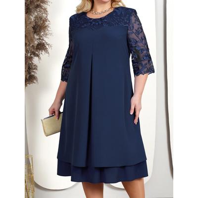 Rochie Formală Patchwork Florală cu Broderie pentru Femei, Largă, pentru Nuntă, Petrecere, Banchet, Bal, Îmbrăcăminte Femei