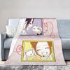 Nana & Hachi Blanket Flannel Decoration Anime Multi-function Super Soft Throw Blanket for Bed Outdoor Bedding Throws