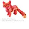 Yousheng 3D Printed Cat Ornament Articulated Cat Figurine with Flexible Limbs And Tail Desktop Pet Cat Fidget Toy for Adults Kids Home Office