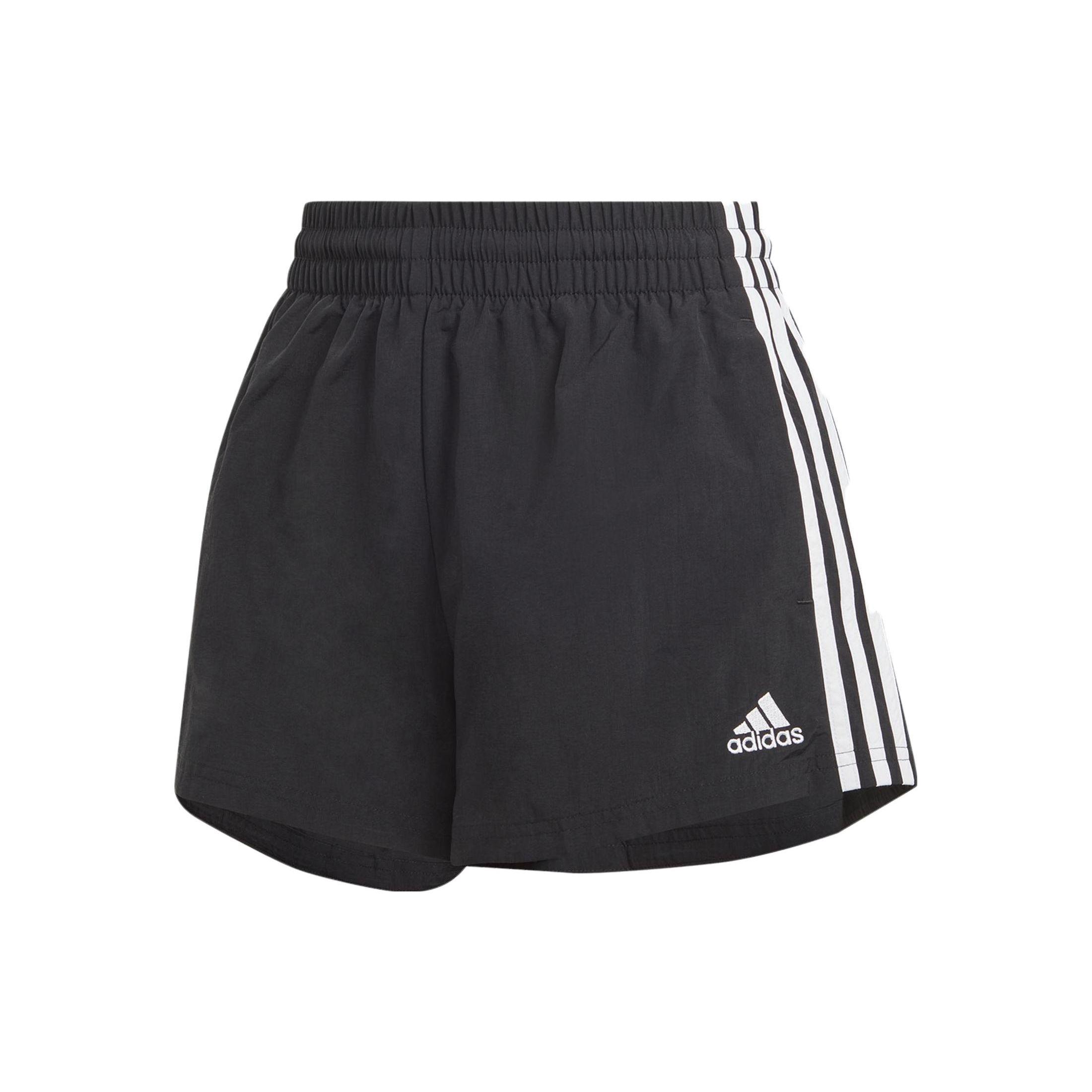 adidas Essentials 3-Stripes Woven Shorts Black White Unisex HT3397 XL