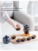 Portable Glass Travel Tea Set: Quick Outdoor Kung Fu Tea Cup & Japanese Teapot - Perfect Business Gift Set
