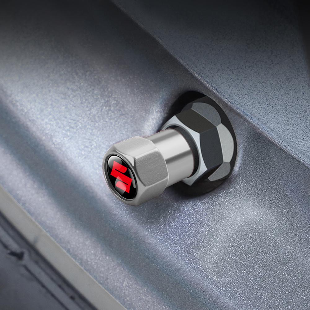 4 Adet/Set Araba Tekerlek Lastik Valf Kapakları Hava Sapı Toz Kapakları Suzuki Swift Sport Vitara Wagon Baleno Ignis Jimny SX4 Alto Splash İçin