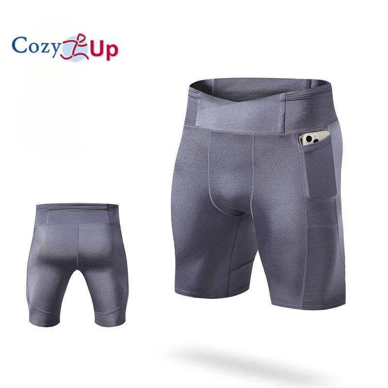 

Большие размеры Cozy Up мужские компрессионные шорты для бега с карманами XXL