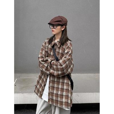 2024 Brief Langarmhemd Japanischer Hong Kong Stil Ins Loses Hemd Jungen Sommer Trendy Vielseitig Casual Mantel