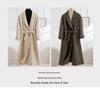 Double-Faced Wool Hepburn-Style Coat, Long, Slim Fit, 2025 Collection, Women's Fashion.