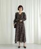 Ppaeppae Smoked-Banded Floral Long Dress