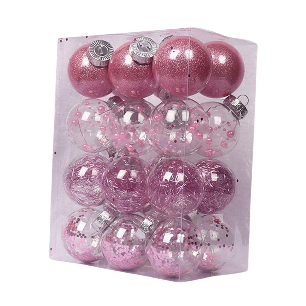 24Pcs Christmas Ball Ornaments Assorted Baubles Charm Pendants Delicate Crafts