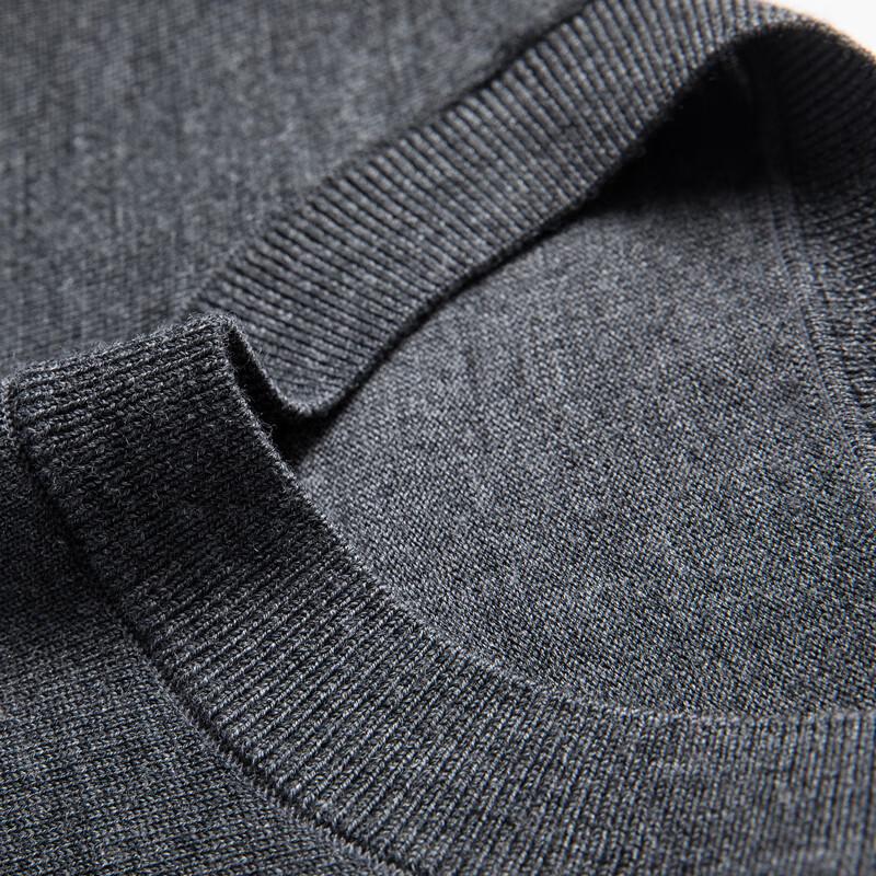 Hengyuanxiang Men's 100% Fine Wool Machine Washable Pullover Sweater
