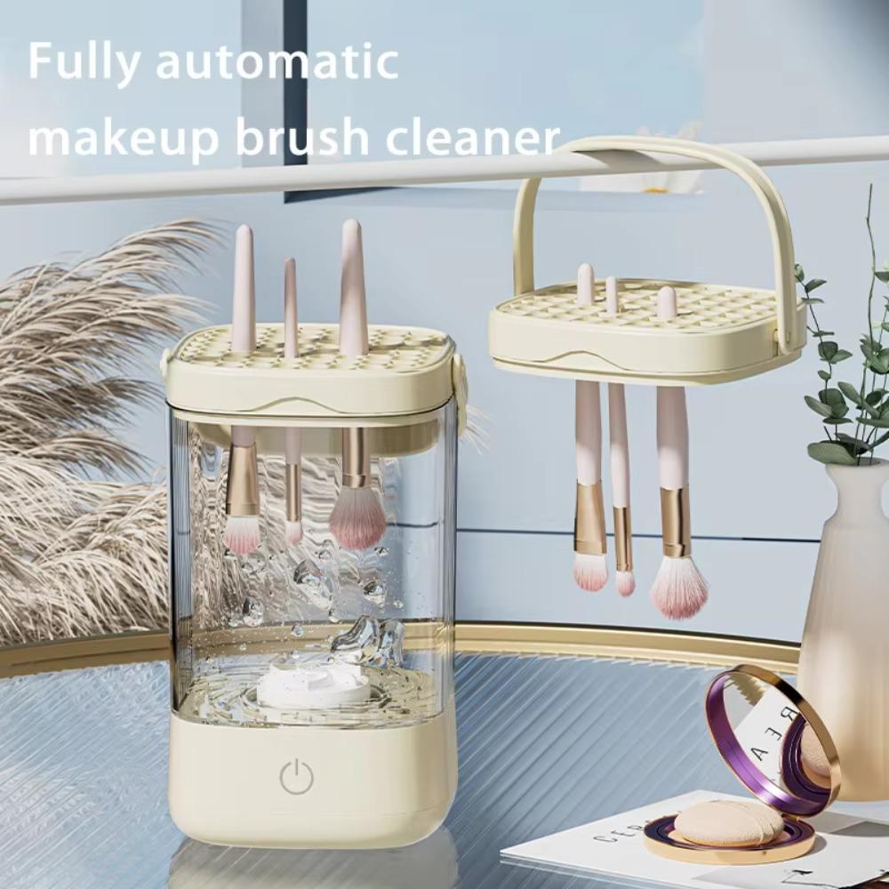 

5V Makeup Brush Washing Machine 3 in 1 Beauty Brushes Dryer Electric Makeup Brush Cleaner Gift бежевий