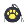 Multi-functional Waterproof Silicone Dog Treat Pouch Round Zippered Training Reward Pouch Paw Print Dog Treat Bag Keys
