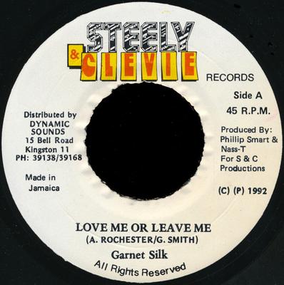 7-Zoll Schallplatte GARNETT SILK - Love Me Or Leave Me KEINE Steely & Clevie 1992 Jamaika Reggae, Ska & Dub Gebraucht