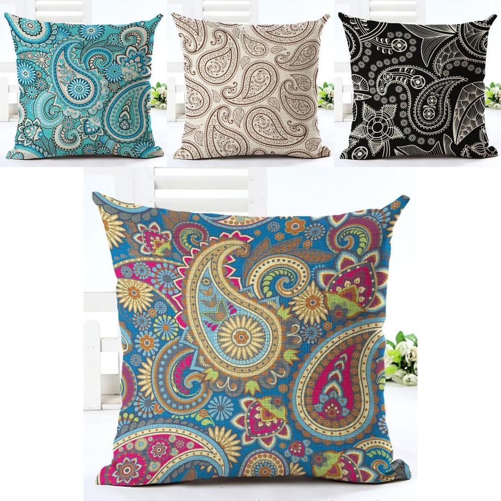 Elegant Paisley Printed Ethnic Cushions For A Vintage Bohemian Inspired Home