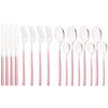 16Pcs Rainbow Dinnerware Stainless Steel Cutlery Set Western Knife Fork Spoon Dinner Flatware Set Kitchen Silverware Tableware