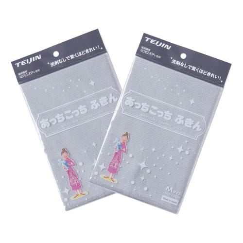 Teijin Atchi Kocchi Dishcloths, Medium Size, Set of 2, New Color Series, Made In Japan, Microfiber (Set of 2 Gray)
