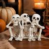 Skull Set Resin Crafts Openwork Ornaments Decorative Ornaments Character Sculpture  Bookshelf