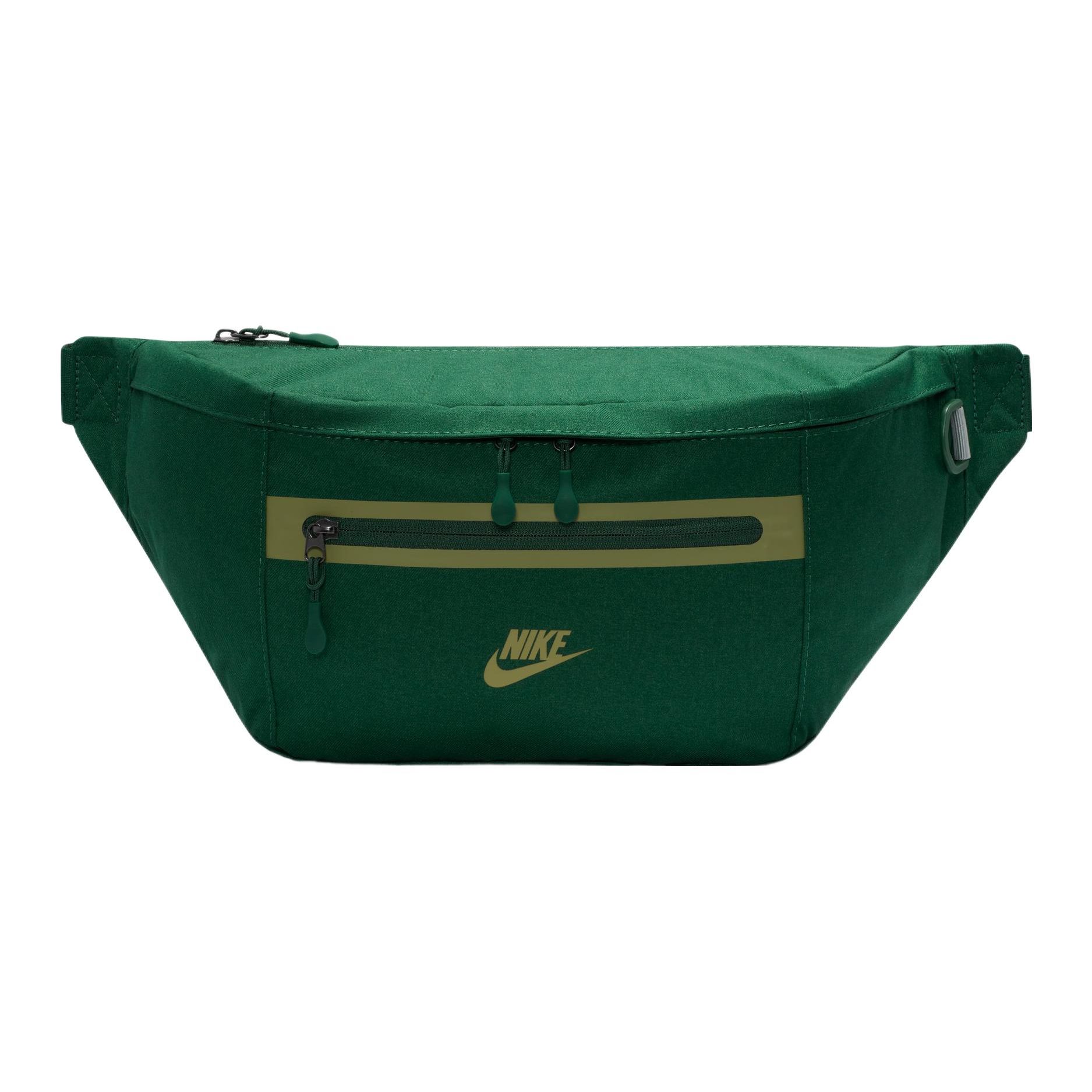 Nike Elemental Series Fashion Minimalist Brand Logo Print Zippered Fabric Waist Bag Unisex bags Canyon-Green DN2556-341 Canyon Green