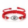 Cross-Border Alloy Bamboo Evil Eye Bracelet: Starry Eyed Woven Couple Bow Design