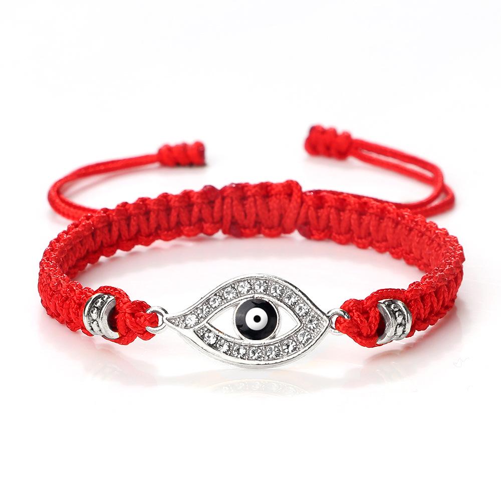 Cross-Border Alloy Bamboo Evil Eye Bracelet: Starry Eyed Woven Couple Bow Design