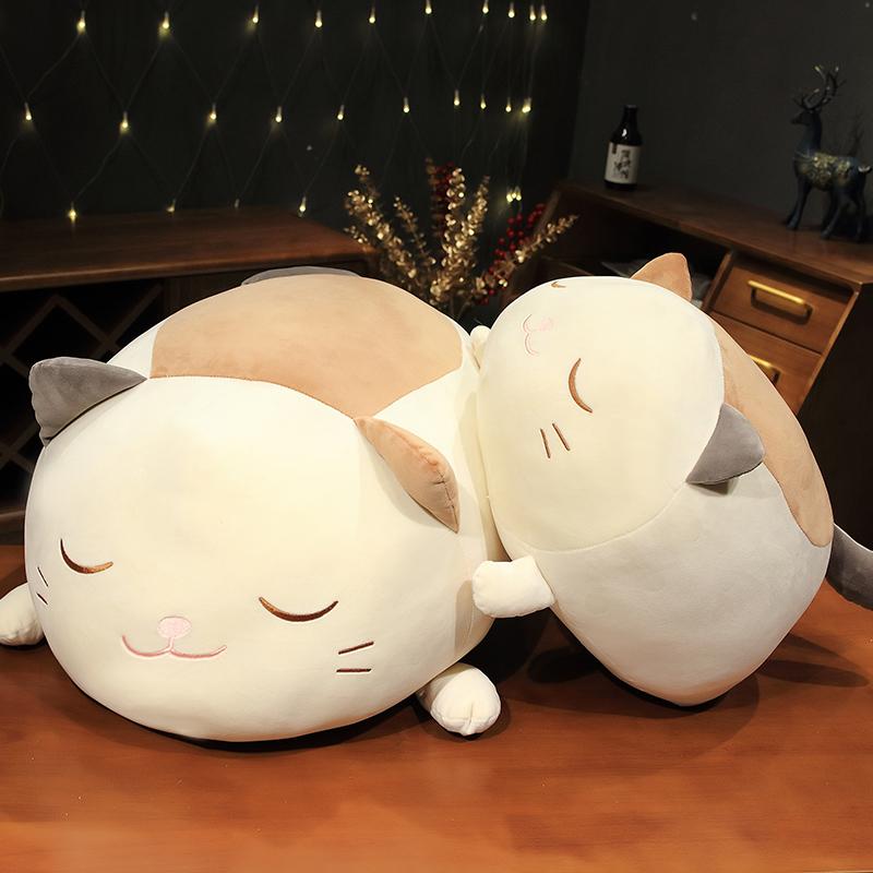 1pc Kawaii Lying Cat Plush Toys Stuffed Cute Kittyt Doll Lovely Animal Pillow Soft Cartoon Back Cushion Kid Xmas Gifts for Kids