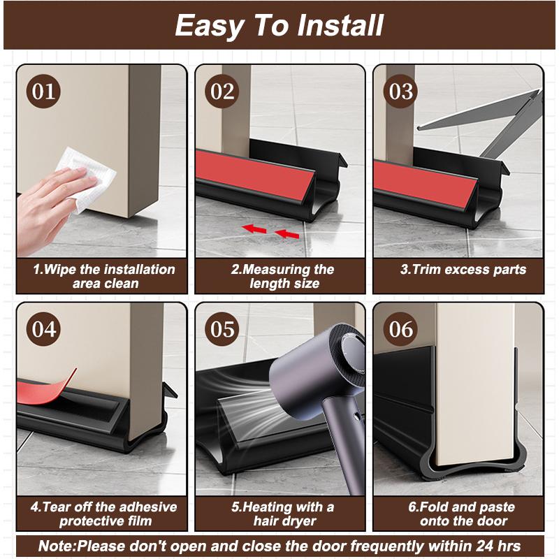 Verstellbare Flexible Türboden-Dichtungsleiste Kaltwind- und Staubdicht Wetterleiste Türfenster-Spalten Schlafzimmer Zugluftstopper