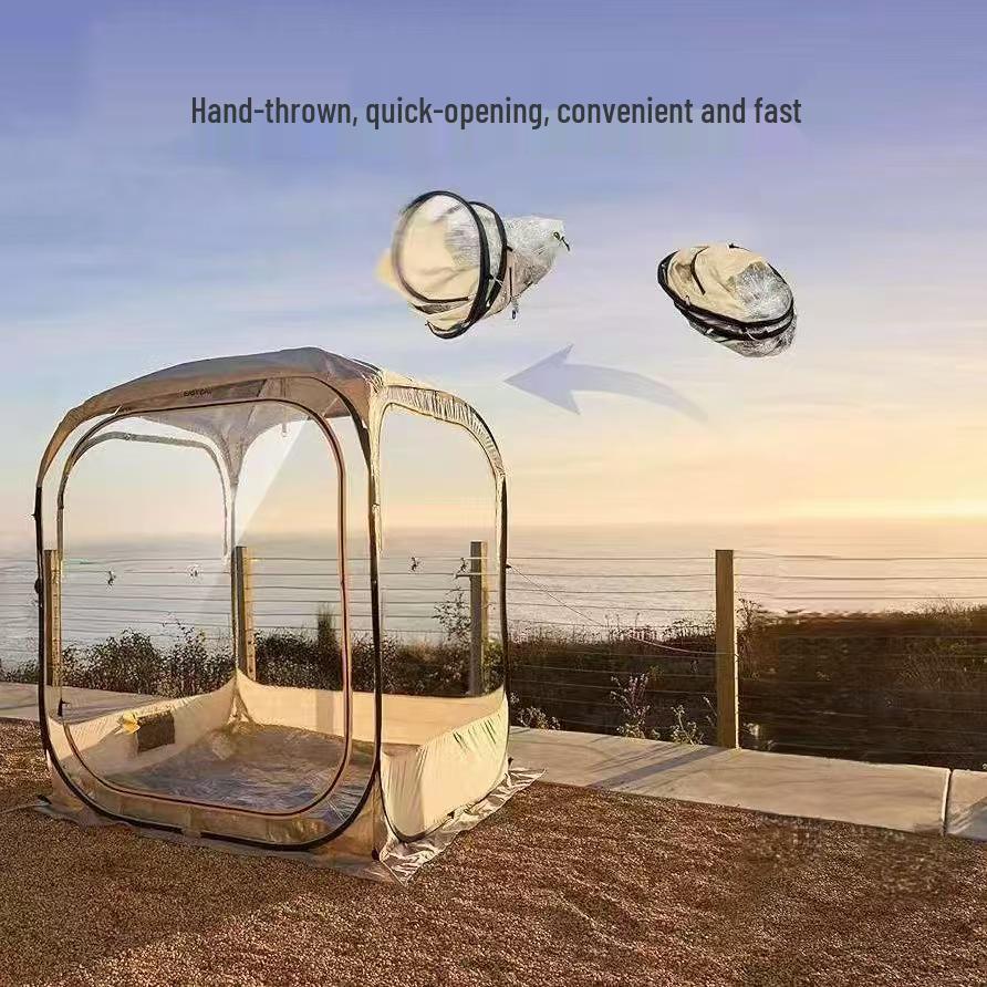 Transparent PVC Dome Tent: 360-Degree View, Portable Quick-Setup Bubble House for Outdoor Camping