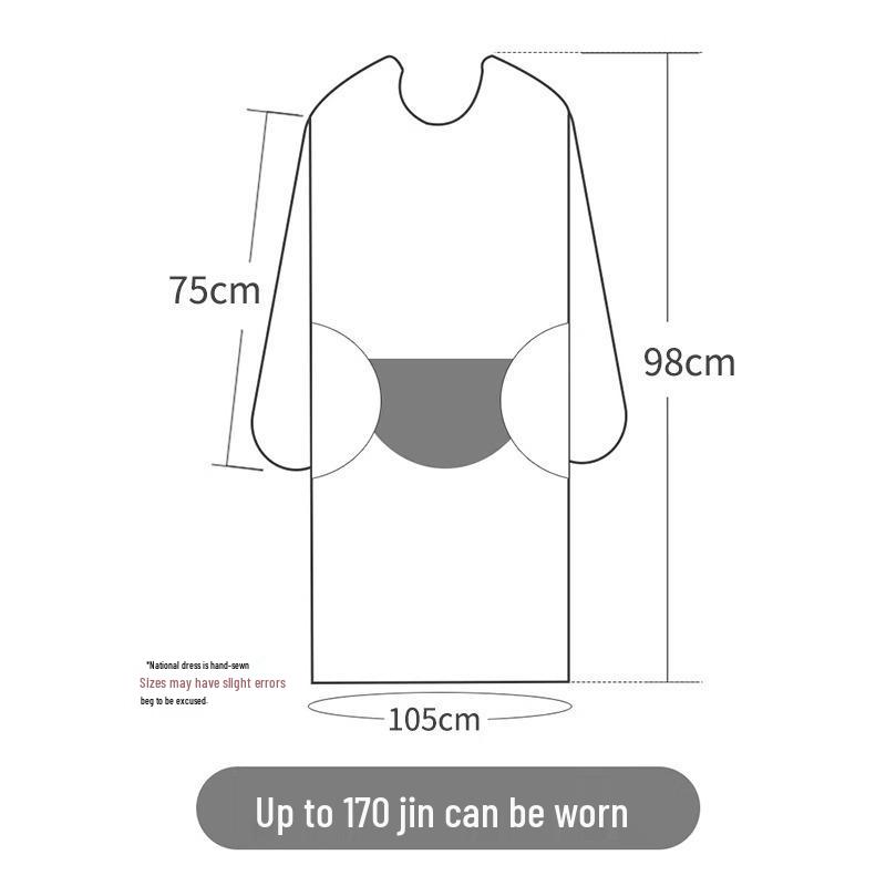 Waterproof Oil-proof Long Sleeve Kitchen Apron - Cute, Customizable, Unisex, with Wipeable Hands