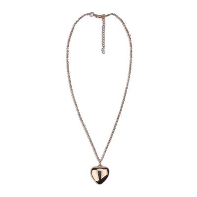 Creative Long Gold Love Pendant Necklace Female, Simple Geometric Spherical Necklace