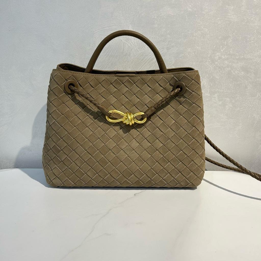 Gewebte Tasche Wildledertasche Mattiertes Rindsleder Großes Fassungsvermögen Pendler Vielseitig Tragbar Schulter Unterarm Crossbody Tragetasche Damen