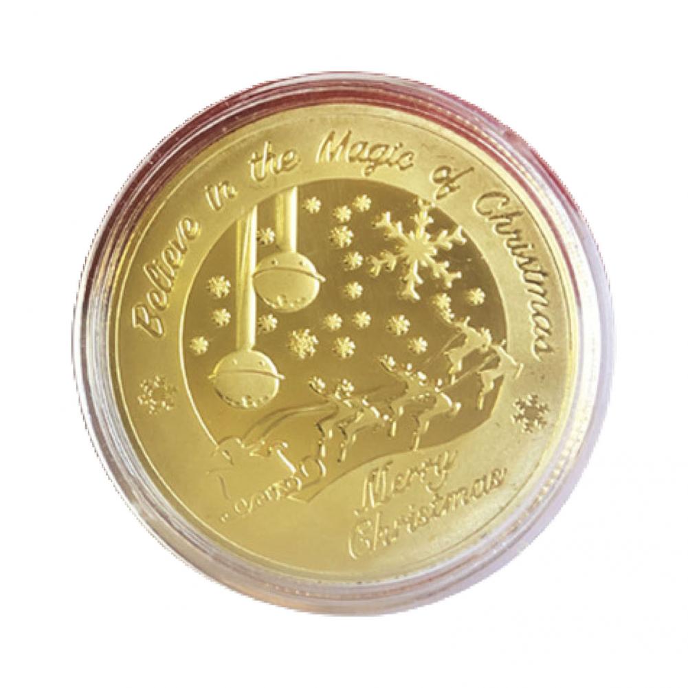 Novel Coin Gift Delicate Commemorative Coin Mini Perfect Gifts Christmas Compact Commemorative Coin