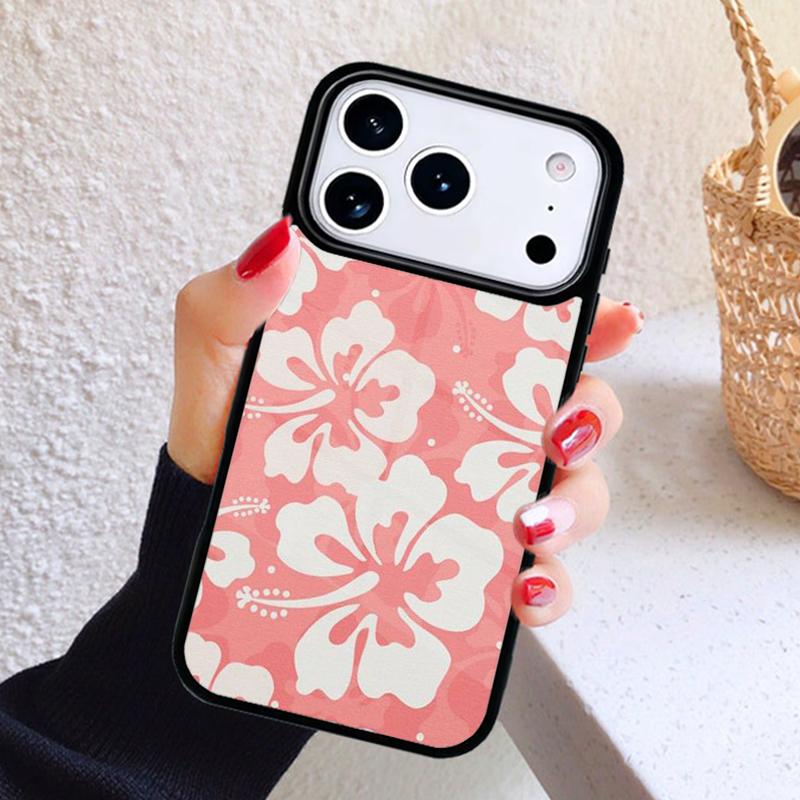Tropical aloha Hibiscus Pattern Phone Case For iPhone 17 Air 16 15 14 13 12 11 Pro Max Plus