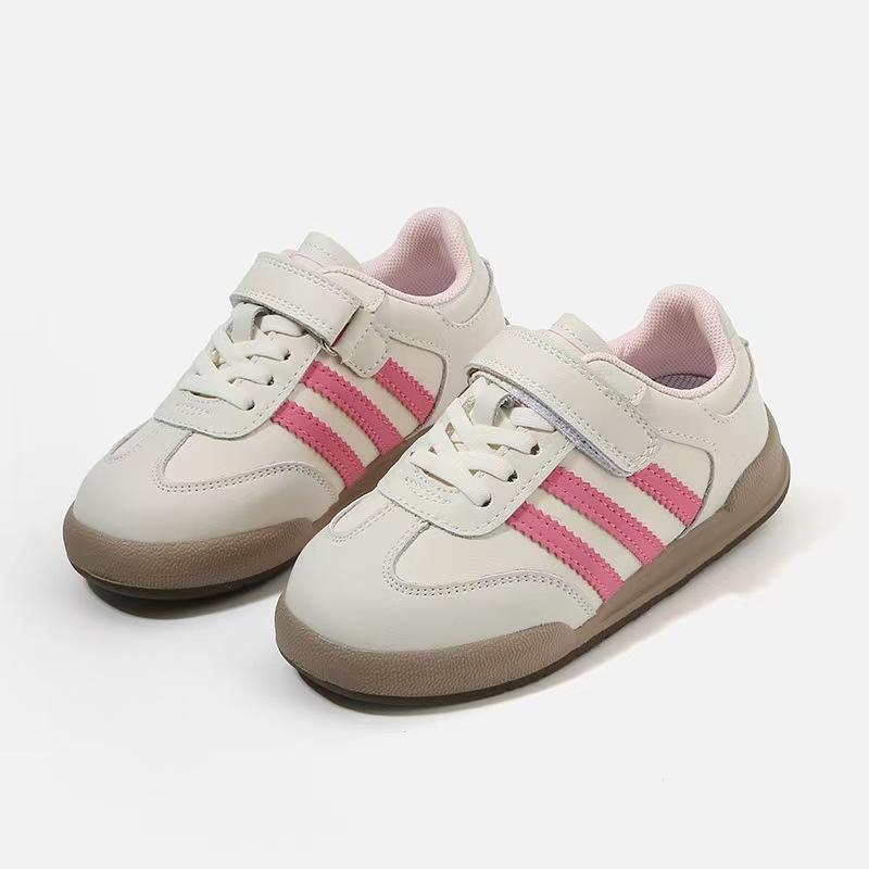 Genuine leather children's Forrest Gump shoes 2025 spring new girls' sports shoes boys' versatile German training board shoes little white shoes