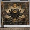 Lotus Blossom Tapestry Wall Hanging Room Decor Aesthetic Altar Cloths Yoga Mats Landscape Tapestrys Spiritual Wall Art Tapestrys