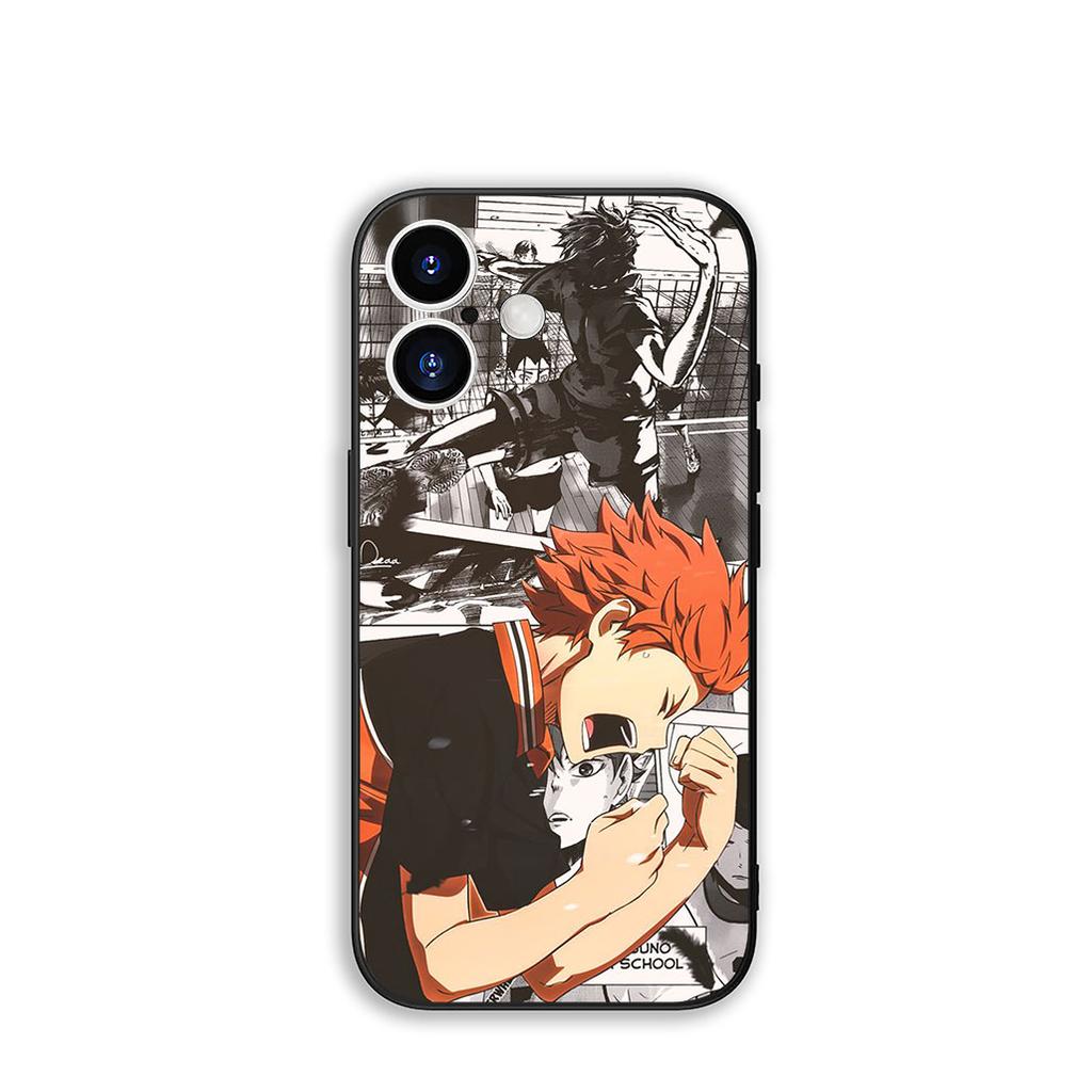 Handyhülle Anime Haikyuus Hinata Attacks Hülle für Apple iPhone 16 15 14 Plus 13 12 Mini 17 Pro Max + ProMax 16E Air 15+ Hülle