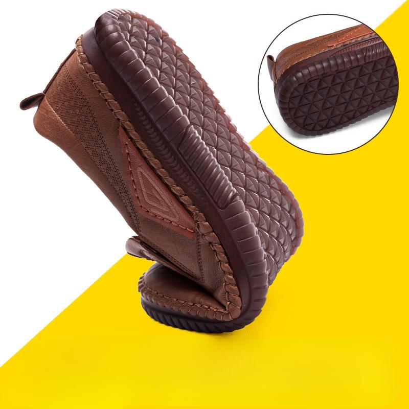 Fashion Soft Sole Leather Loafers for Men Fashion 2025 New Designer Shoes Male Spring Summer Solid Color Light Casual Shoes Man