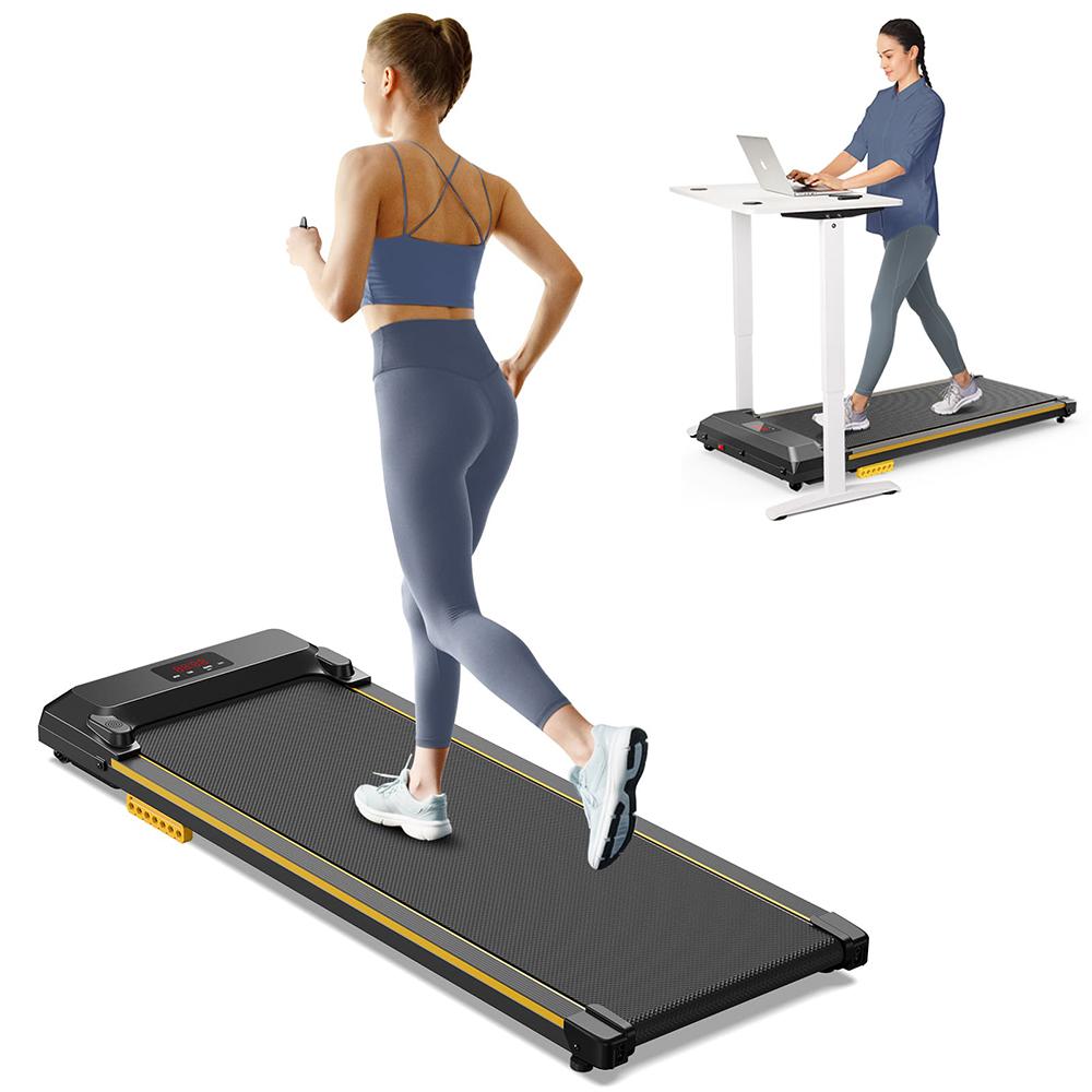 הליכון UREVO Spacewalk E1 משופץ, בולמי זעזועים כפולים, תצוגת LED ושלט רחוק, הספק מנוע 2.0 כ"ס, טווח מהירות 0.6-4 מייל לשעה