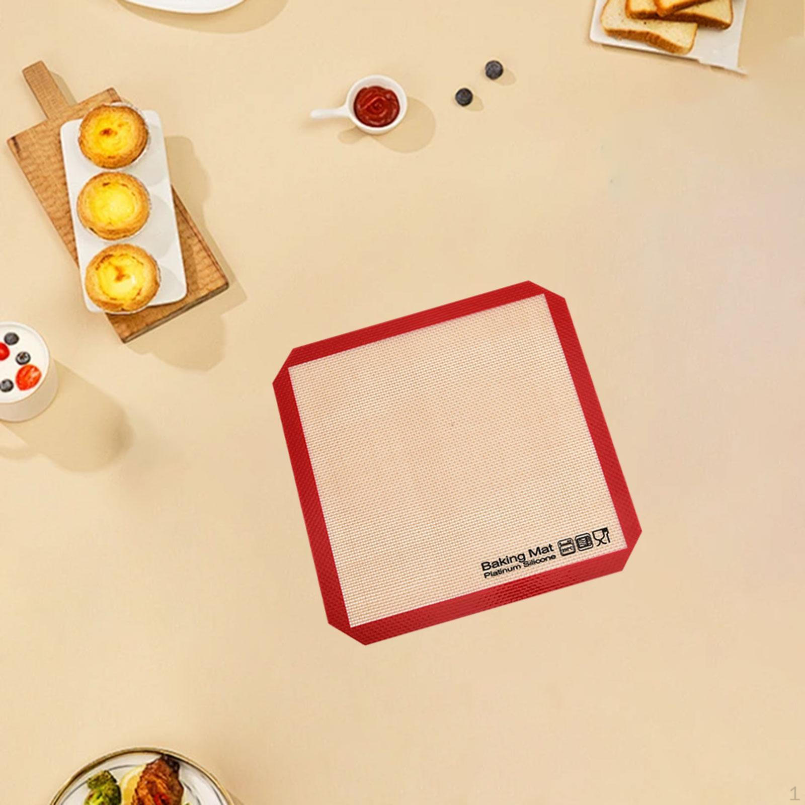 

Антипригарный силиконовый коврик для выпечки, пищевой поднос для профессиональной выпечки хлеба и макарон 21x21cm