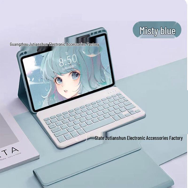 Xiaomi Pad 6 Pro 11-inch Tablet Bluetooth Keyboard Case with Magnetic Detachable Silicone Shell and Pen Slot