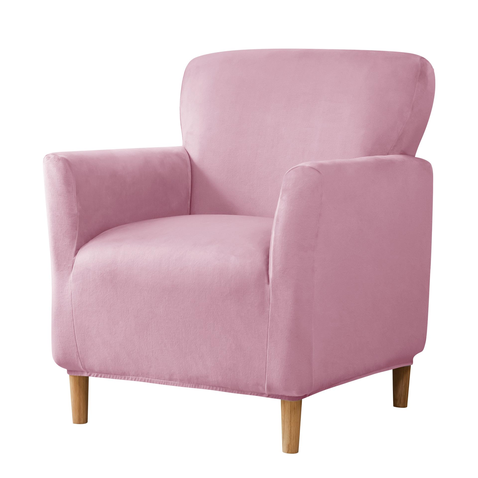 

1Pc Plush Sofa Armchair Slipcover Stretch Barrel Chair Covers Solid Color Tub Chair Slipcovers Elastic Armchair Sofa Chair Cover One seater